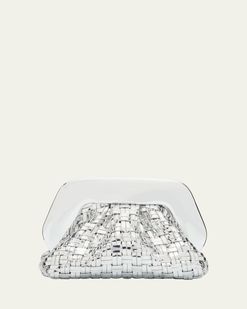 Gea Micro Woven Metallic Clutch Bag